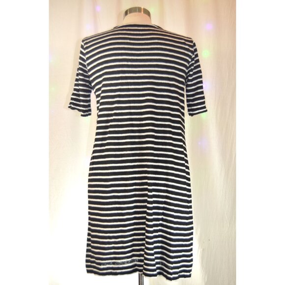 Eileen Fisher Black/ White Striped Dress size S - Picture 3 of 4